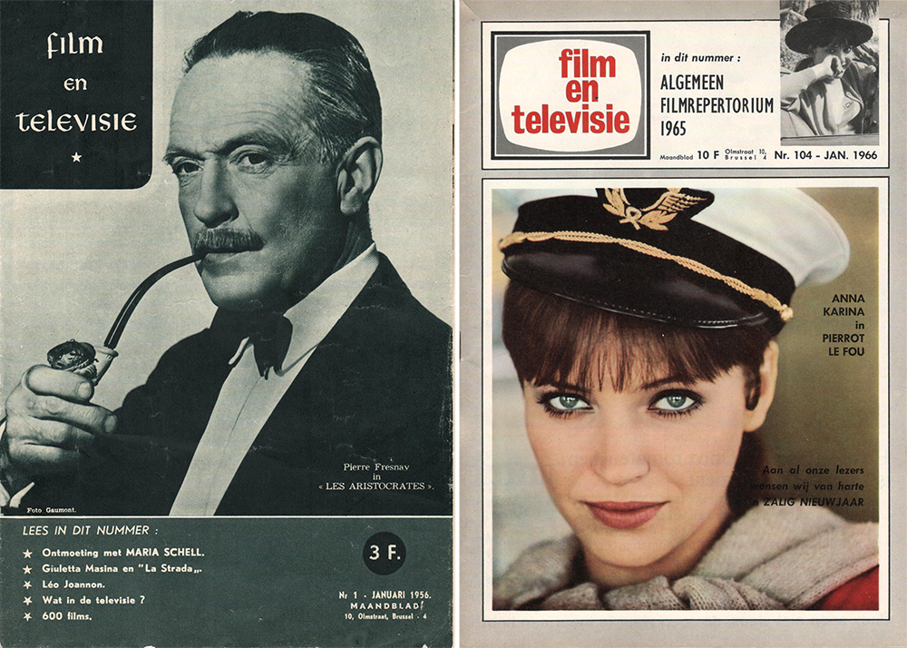 (1) Film en televisie, nr. 1 (januari, 1956). (2) Film en televisie, nr. 104 (januari 1966). (1) Film en televisie, nr. 1 (januari, 1956). (2) Film en televisie, nr. 104 (januari 1966).