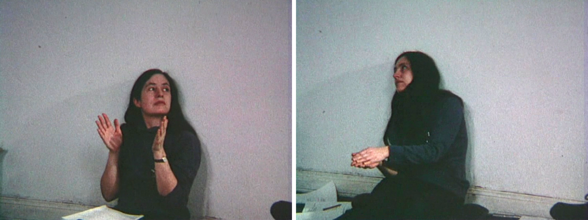Jean-Marie Straub und Daniéle Huillet bei der Arbeit an einem Film nach Franz Kafkas Romanfragment Amerika (Harun Farocki, 1983) Jean-Marie Straub und Daniéle Huillet bei der Arbeit an einem Film nach Franz Kafkas Romanfragment Amerika (Harun Farocki, 1983)