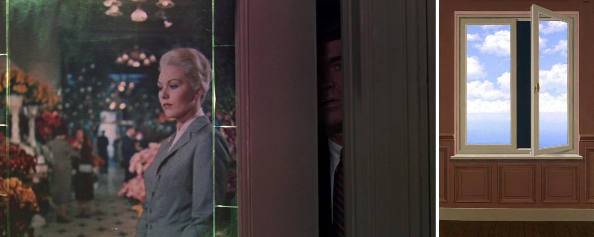 (2) Vertigo (Alfred Hitchcock, 1958) | (3) La lunette d’approche (René Magritte, 1963) (2) Vertigo (Alfred Hitchcock, 1958) | (3) La lunette d’approche (René Magritte, 1963)