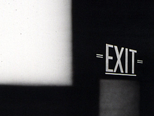 Ed Ruscha, Exit, 1990. Ed Ruscha, Exit, 1990.