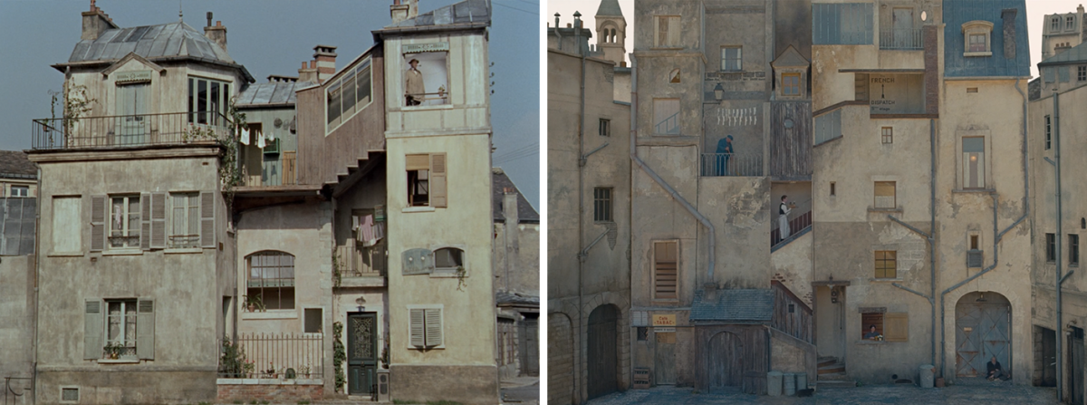(3) & (4) Mon oncle (Jacques Tati, 1958), The French Dispatch (Wes Anderson, 2021) (3) & (4) Mon oncle (Jacques Tati, 1958), The French Dispatch (Wes Anderson, 2021)